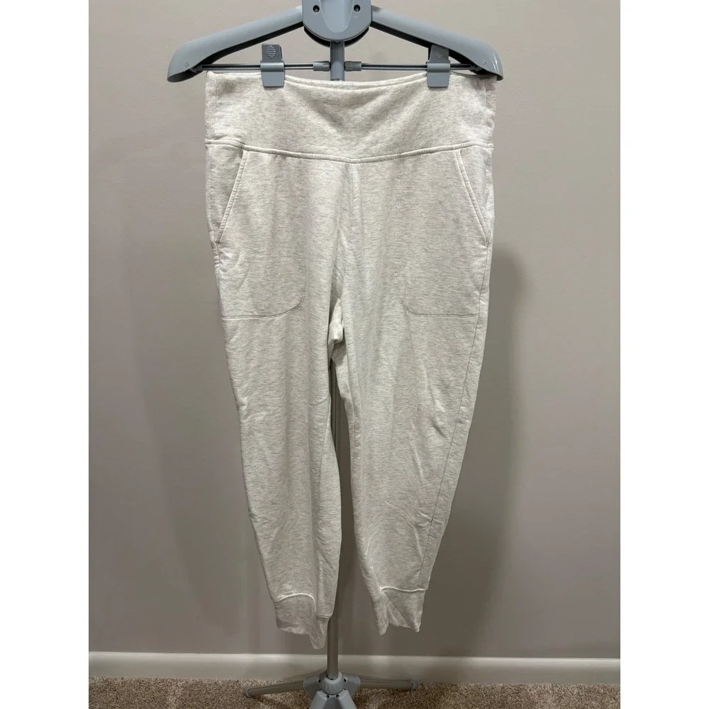 Athleta Coaster Luxe Jogger Light Heather Grey Size Large Soft Stretch Cozy 28" - Picture 2 of 9